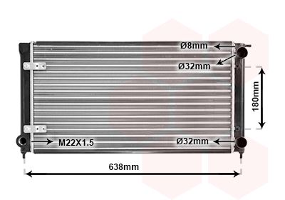 VAN WEZEL radiatorius, variklio aušinimas 58002048
